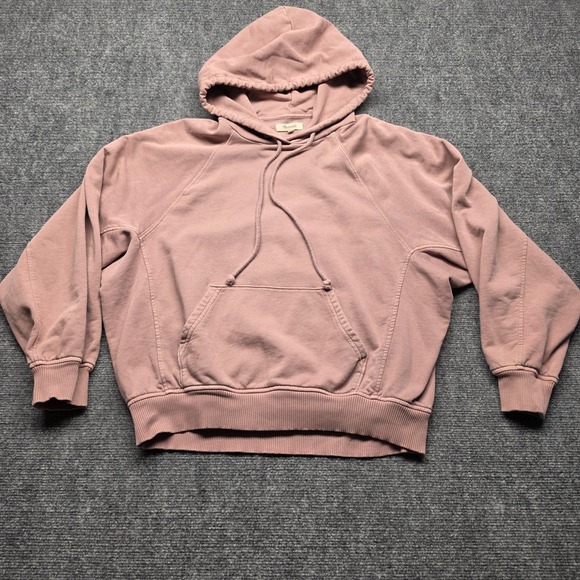 Madewell Tops - Madewell Oversized French Terry Raglan Hoodie Sweatshirt Women S Dusty Mauve